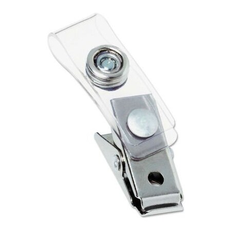 General Binding Corporation GBC Badge Clip with Mylar Strap, Silver, 100/Box 1122897